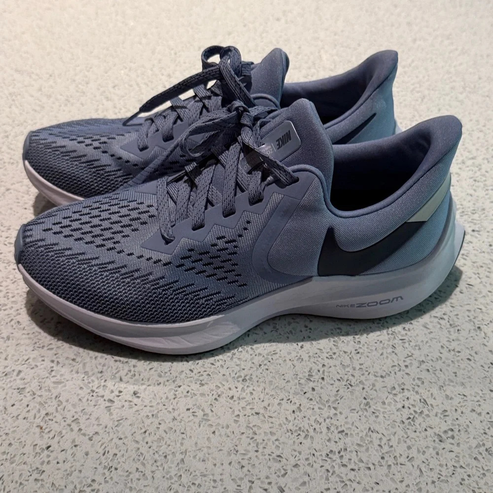 Nike Womens Air Zoom Winflo 6 AQ8228-400 Blue Running Shoes Sneakers Size 7